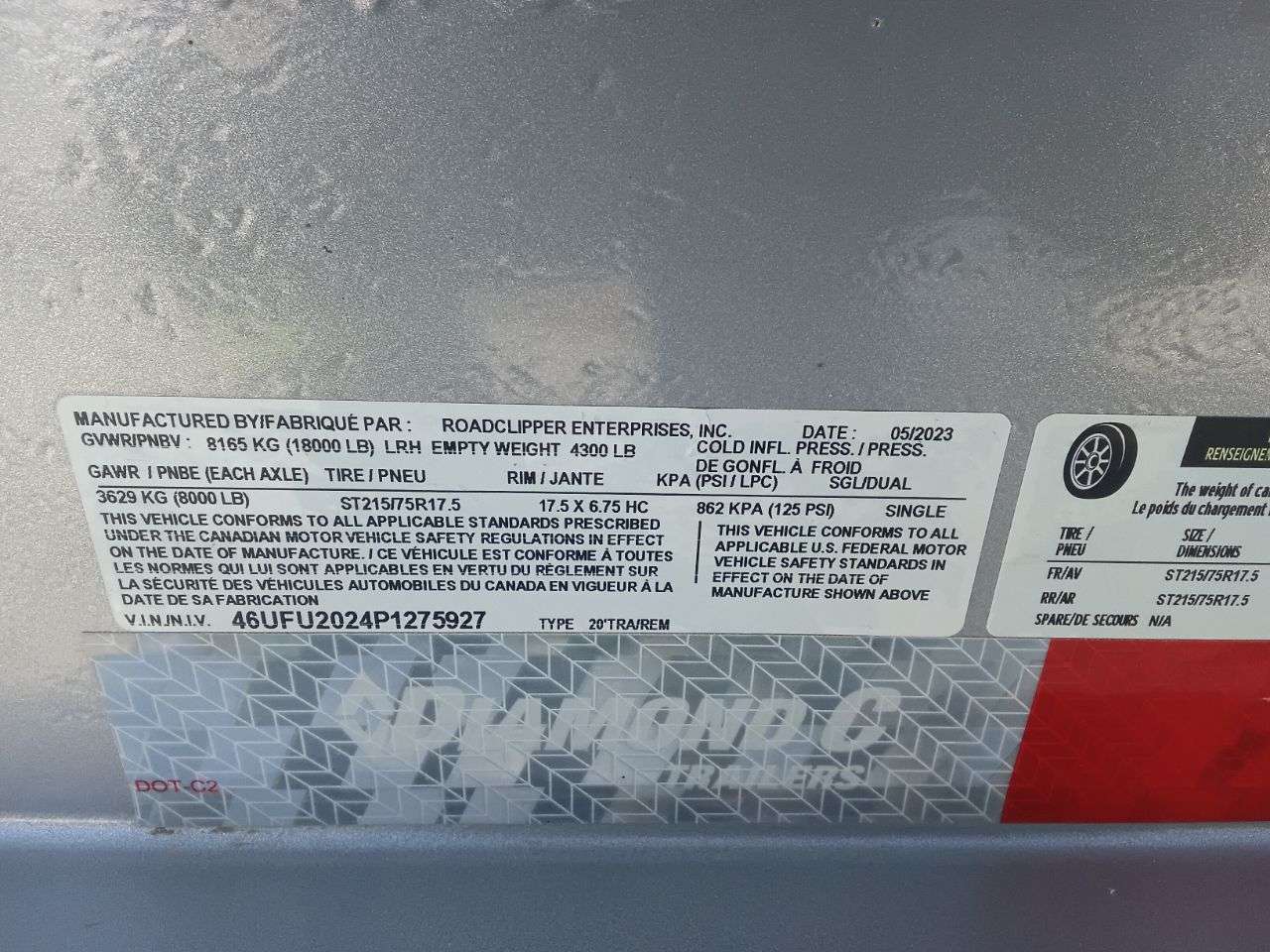 2023 Diamond C LPX 20' 208 Flat Deck