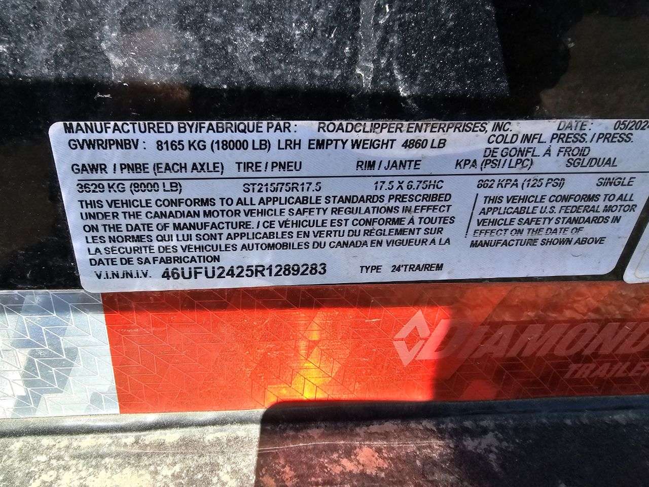 2024 Diamond C HDT 8'6" x 24' Partial Tilt