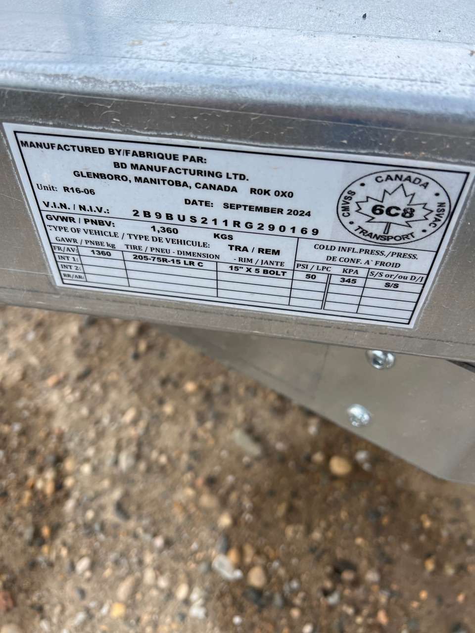 2024 Norbert UTB 5' x 10' Galvanized Steel Utility