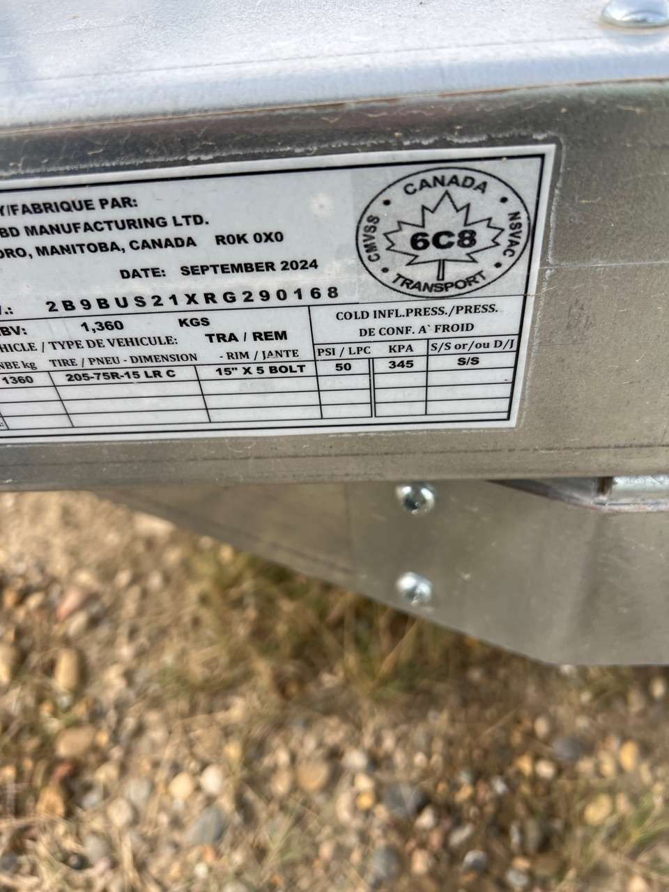 2024 Norbert UTB 5' x 10' Galvanized Steel Utility