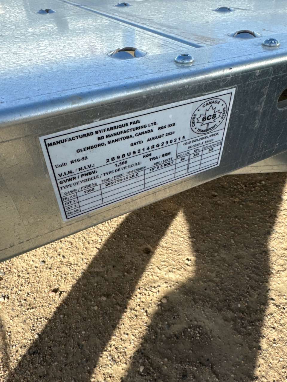 2024 Norbert UTB 6' x 10' Galvanized Steel Utility