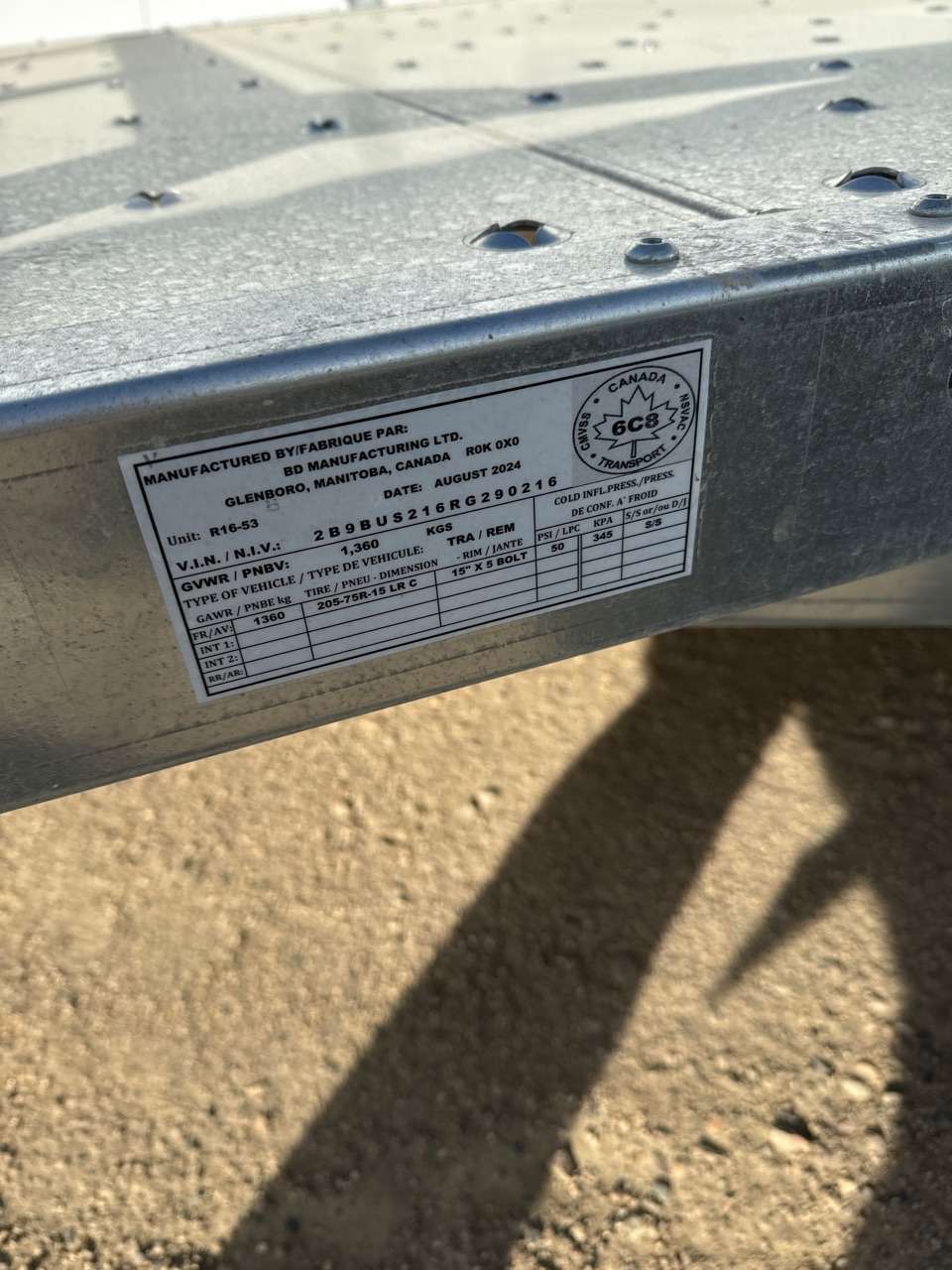 2024 Norbert UTB 6' x 10' Galvanized Steel Utility