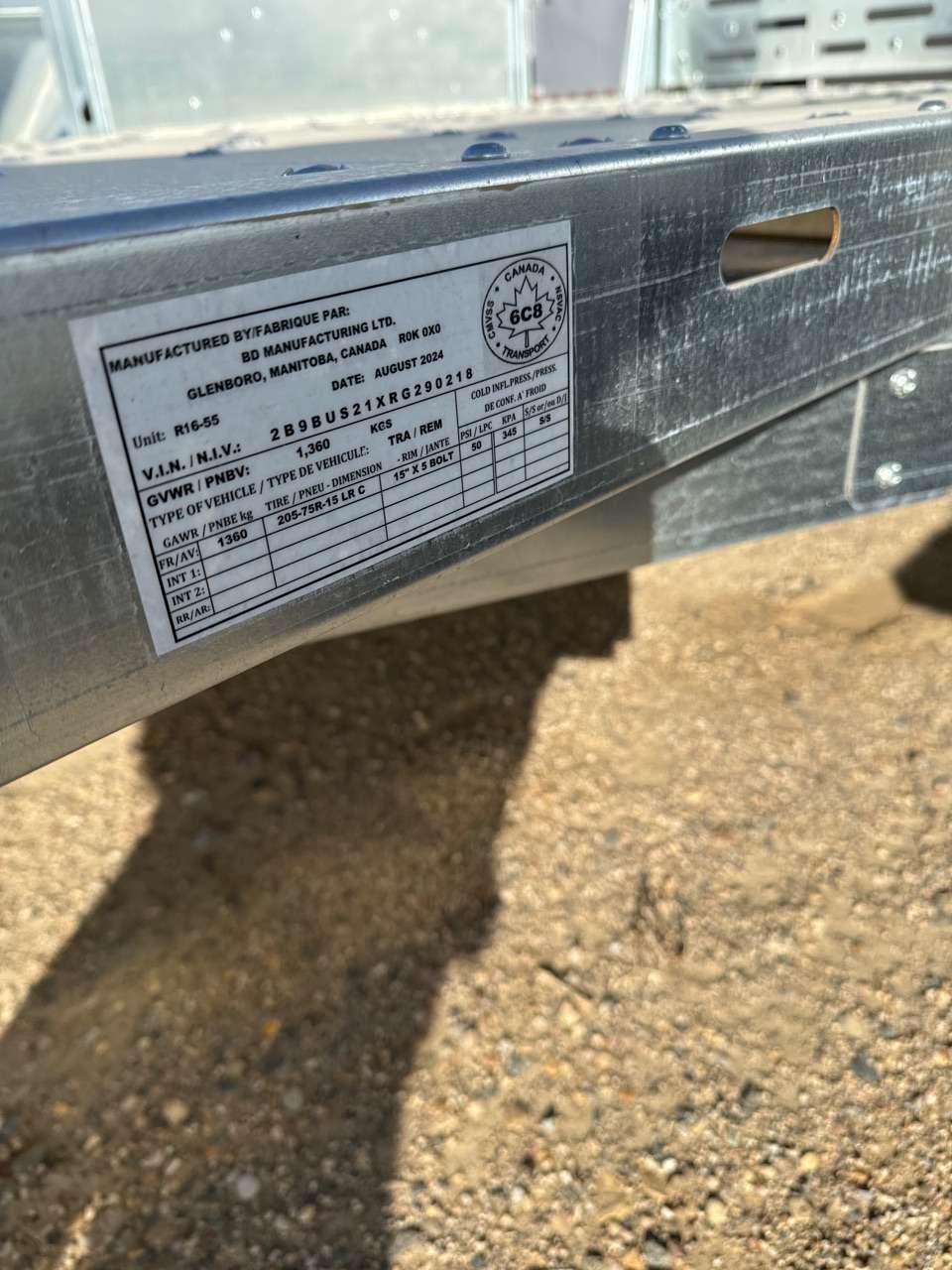 2024 Norbert UTB 6' x 10' Galvanized Steel Utility
