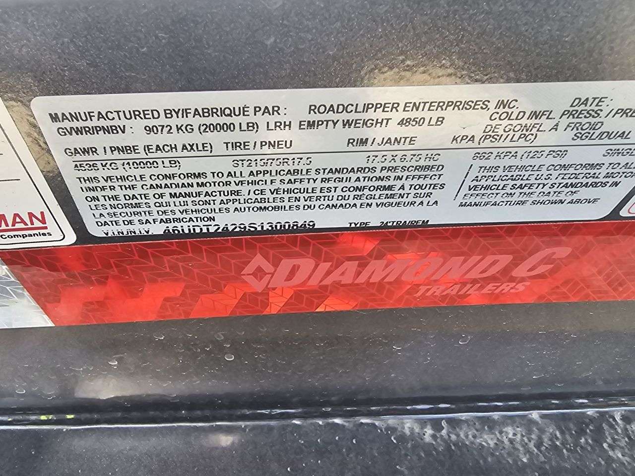 2025 Diamond C HDT 8'6" x 24' Partial Tilt