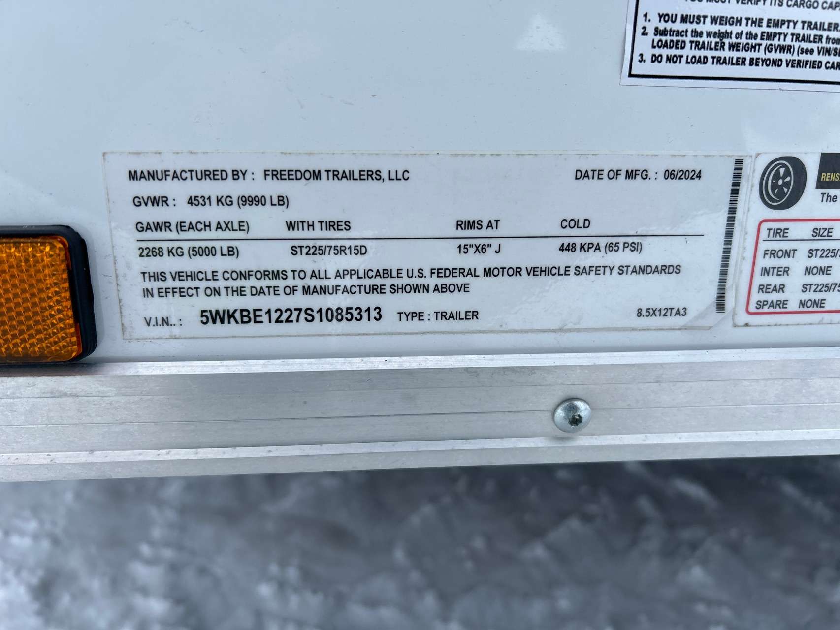 2025 Freedom 8'6" x 12' + V-Nose Enclosed