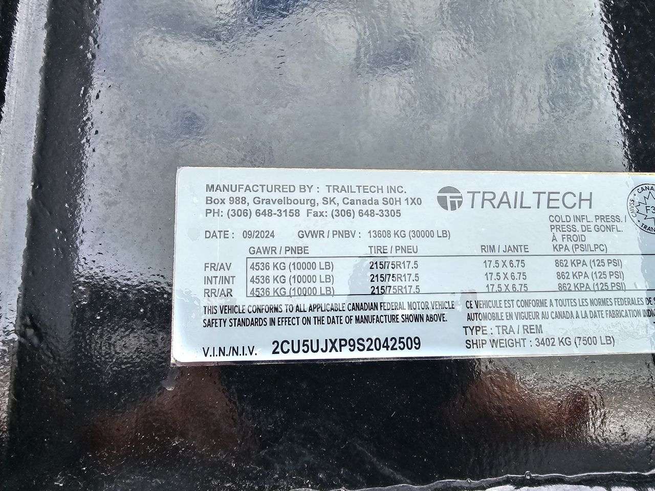 2025 Trailtech TD 8'6" x 30' Gooseneck Beavertail Flat Deck