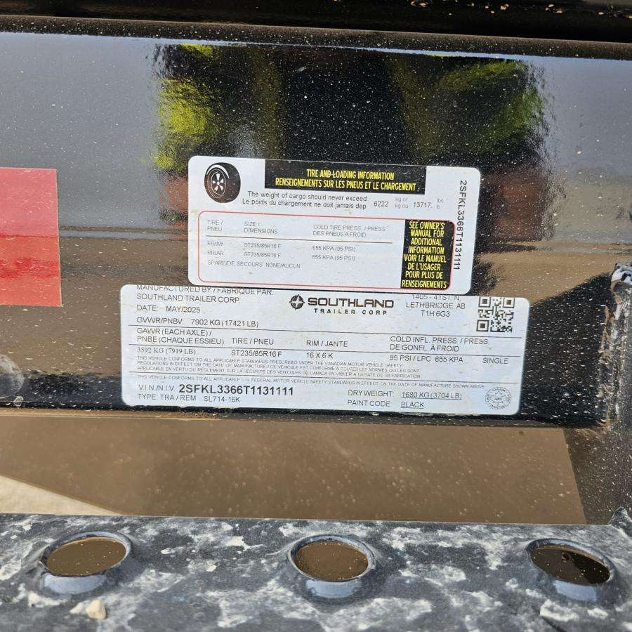 2026 Southland 16K 7' x 14' Dump