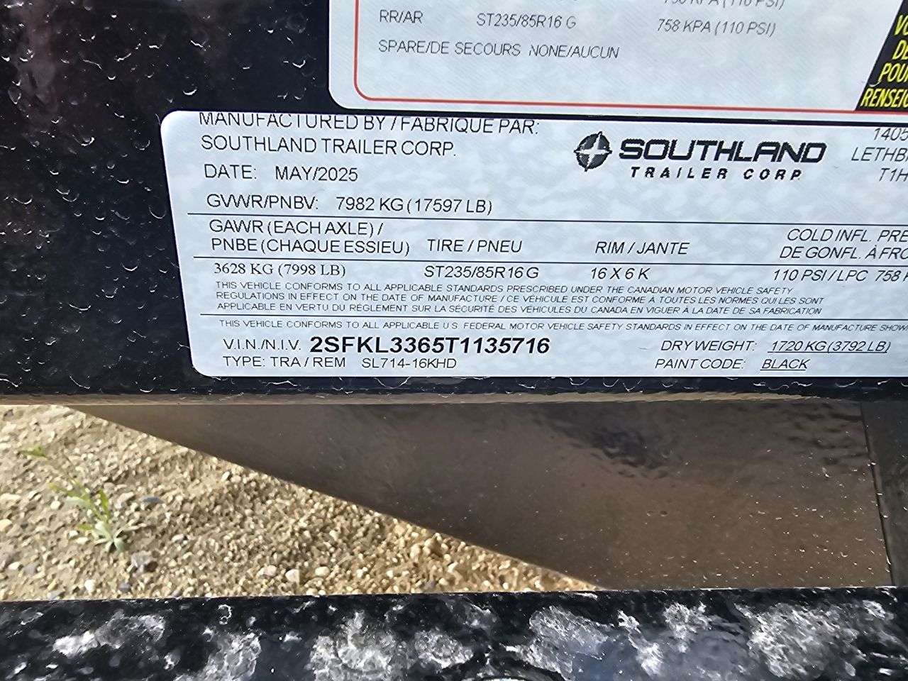 2026 Southland 16K 7' x 14' Heavy Duty Dump