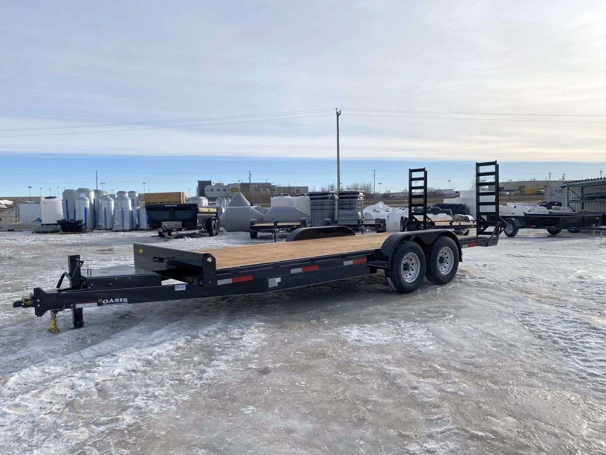 2024 Oasis 18' +2' Flat Deck Equipment Trailer